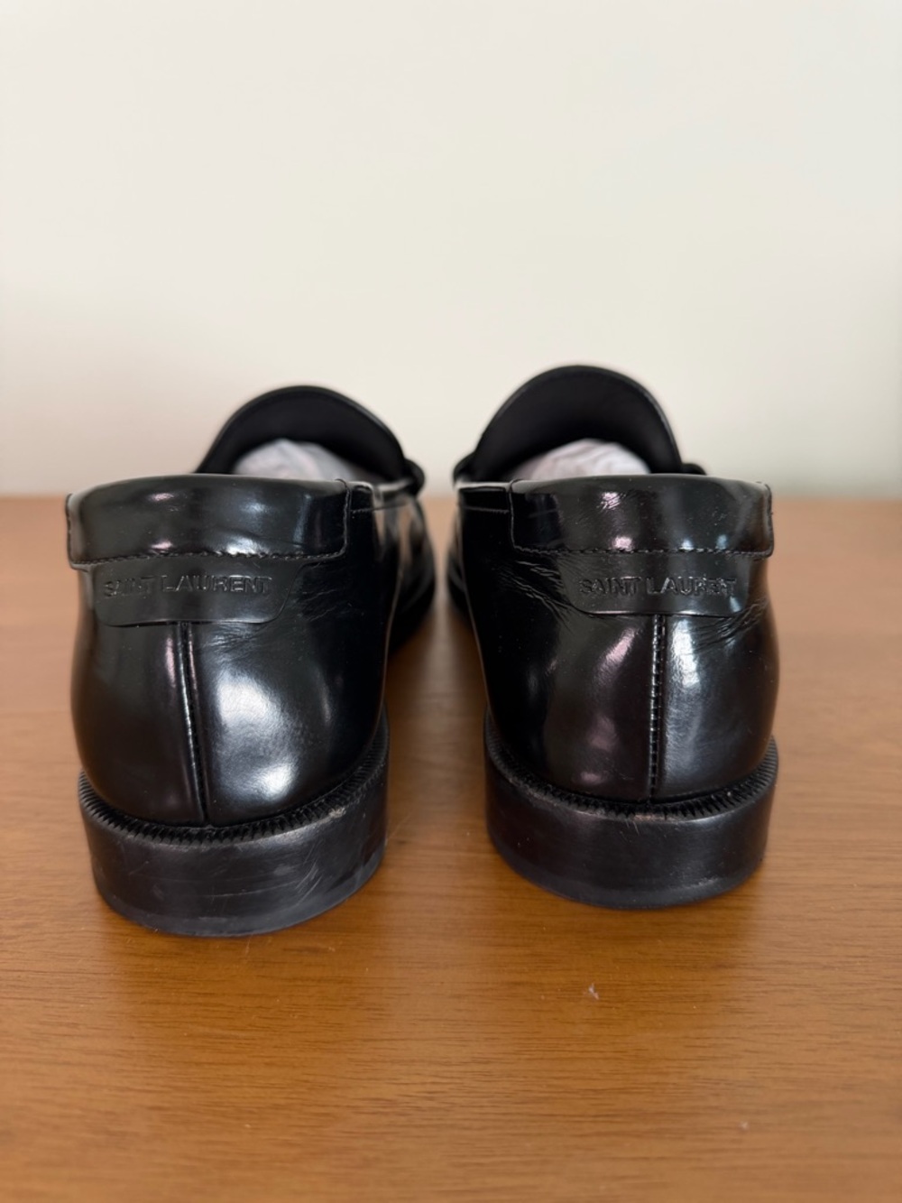 Saint Laurent Black Patent Leather Loafers - women - Picture 6 of 8